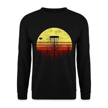 Cadeau de Frisbee de golfeur de golfeur de disque rétro vintage - Sweat-shirt Unisexe - noir - Devant - Alina (178cm) & Michal (187cm)