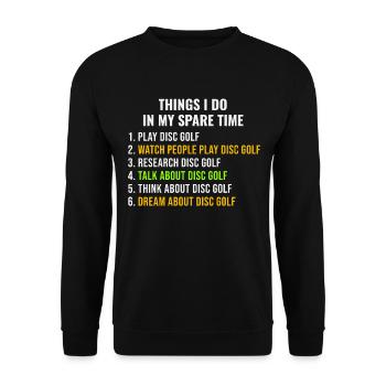 Disque golfeur golfeur frisbee drôle disant cadeau - Sweat-shirt Unisexe - noir - Devant - Alina (178cm) & Michal (187cm)