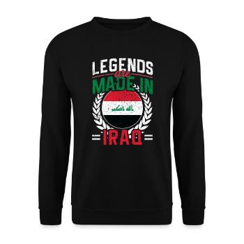 Iraq gift idea - Unisex Sweatshirt - black - Front - Alina (178cm) & Michal (187cm)