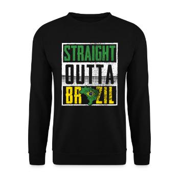 Direct from Brazil - Unisex Sweatshirt - black - Front - Alina (178cm) & Michal (187cm)