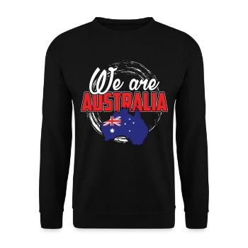 Wir Sind Australien - Unisex Pullover - Schwarz - Vorne - Alina (178cm) & Michal (187cm)