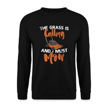 Rasenmäher Shirt - Unisex Pullover - Schwarz - Vorne - Alina (178cm) & Michal (187cm)