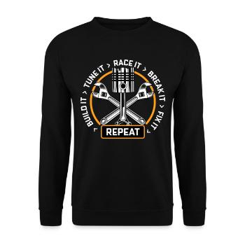 Voiture Tuning Tuner Racing Mechanic Funny Saying - Sweat-shirt Unisexe - noir - Devant - Alina (178cm) & Michal (187cm)