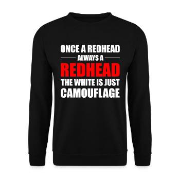 Redhead Hair Quote Funny Humour Saying - Unisex Sweatshirt - black - Front - Alina (178cm) & Michal (187cm)