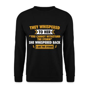 Feminismus - Unisex Pullover - Schwarz - Vorne - Alina (178cm) & Michal (187cm)