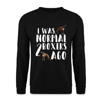 Boxer Dog Gifts - Unisex Sweatshirt - black - Front - Alina (178cm) & Michal (187cm)
