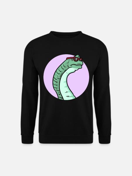 Dinosaur with sunglasses - Unisex Sweatshirt - black