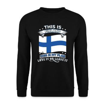 Finland - Unisex Sweatshirt - black - Front - Alina (178cm) & Michal (187cm)