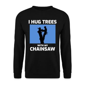 Arborist Tree Surgeon Climber Arboriculture Funny - Unisex Sweatshirt - black - Front - Alina (178cm) & Michal (187cm)