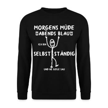 Selbstständig Unternehmer Unternehmensgründung - Unisex Pullover - Schwarz - Vorne - Alina (178cm) & Michal (187cm)