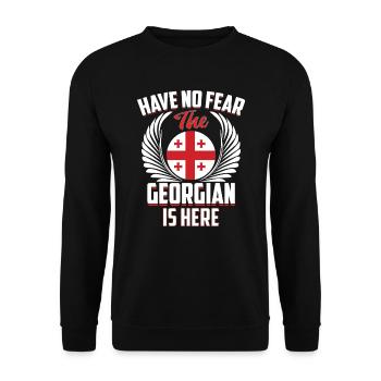 Georgien - Unisex Pullover - Schwarz - Vorne - Alina (178cm) & Michal (187cm)