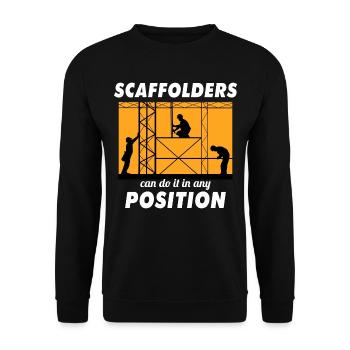 Scaffolder Scaffold Builder Scaffolding Platform - Unisex Sweatshirt - black - Front - Alina (178cm) & Michal (187cm)