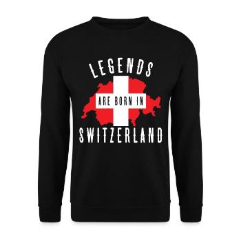 Suisse - Sweat-shirt Unisexe - noir - Devant - Alina (178cm) & Michal (187cm)