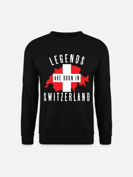 Schweiz - Unisex Pullover - Schwarz
