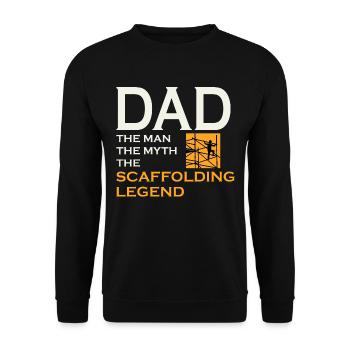 Échafaudage Échafaudage Échafaudage Papa Pères jour - Sweat-shirt Unisexe - noir - Devant - Alina (178cm) & Michal (187cm)