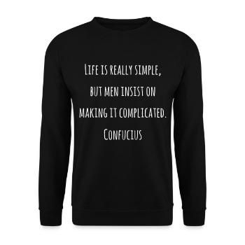 Citation du philosophe - Sweat-shirt Unisexe - noir - Devant - Alina (178cm) & Michal (187cm)