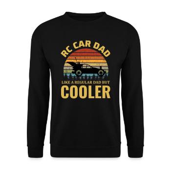 RC Auto 4 x 4 Offroad Vintage Retro Papa Väter Tag - Unisex Pullover - Schwarz - Vorne - Alina (178cm) & Michal (187cm)