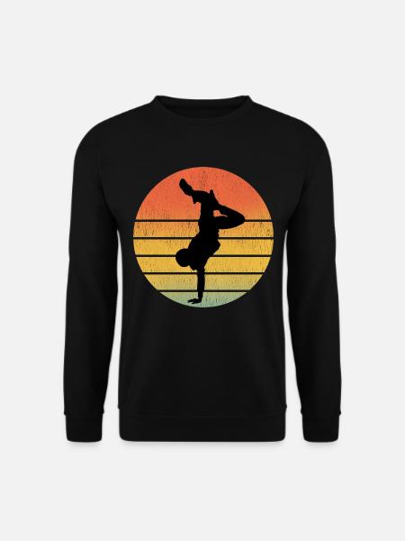 Breakdance Breakdancing Breakdancer Vintage Retro - Unisex Pullover - Schwarz