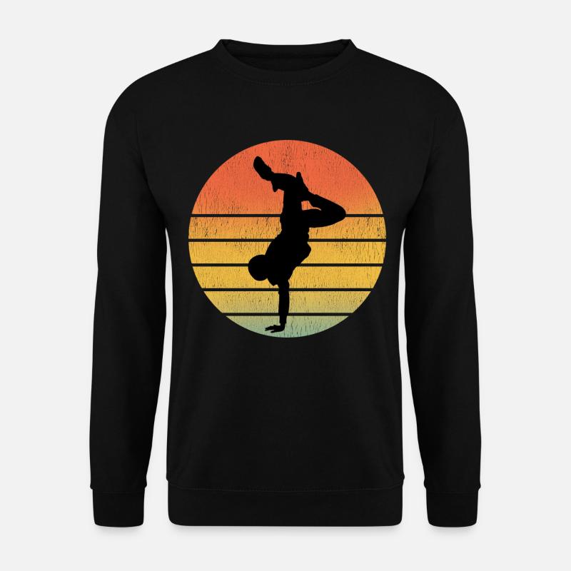Breakdance Breakdancing Breakdancer Vintage Retro - Unisex Pullover - Schwarz