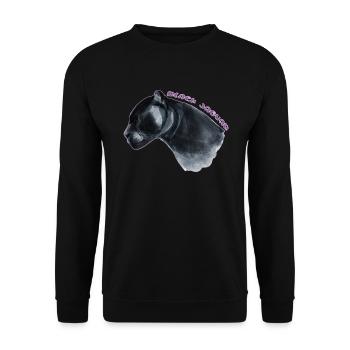 Black Jaguar - Unisex Sweatshirt - black - Front - Alina (178cm) & Michal (187cm)