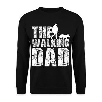 The walking dad - Sweat-shirt Unisexe - noir - Devant - Alina (178cm) & Michal (187cm)