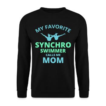 Synchro Swim Swimmer Synchronized Swimming Mom - Unisex Sweatshirt - black - Front - Alina (178cm) & Michal (187cm)