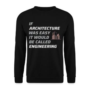 Architekt ArchitekturStudent Architektur Funny - Unisex Pullover - Schwarz - Vorne - Alina (178cm) & Michal (187cm)