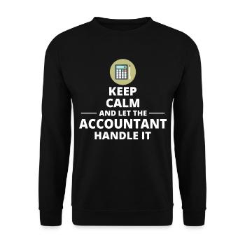 Accountant Accounting Cpa Funny Saying Gift - Unisex Sweatshirt - black - Front - Alina (178cm) & Michal (187cm)