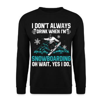 Snowboard - Unisex Pullover - Schwarz - Vorne - Alina (178cm) & Michal (187cm)
