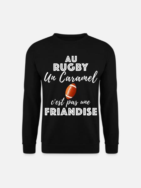 Rugby caramel humour rugbyman - Sweat-shirt Unisexe - noir