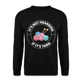 Crochet Crochet Crocheter Drôle - Sweat-shirt Unisexe - noir - Devant - Alina (178cm) & Michal (187cm)