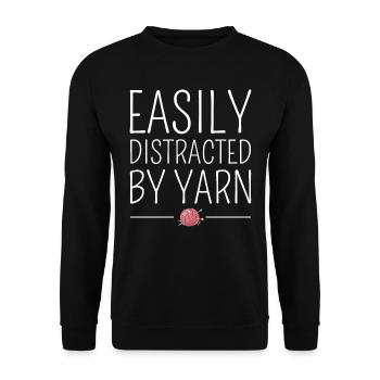 Crochet Crochet Crocheter Drôle - Sweat-shirt Unisexe - noir - Devant - Alina (178cm) & Michal (187cm)
