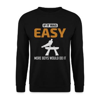 Gymnastique Artistique Pommeau Cheval Gymnaste Drôle - Sweat-shirt Unisexe - noir - Devant - Alina (178cm) & Michal (187cm)