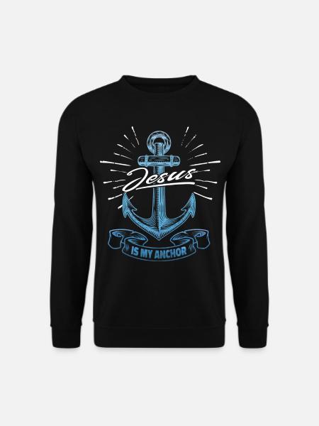 Jesus is my anchor - Unisex Sweatshirt - black
