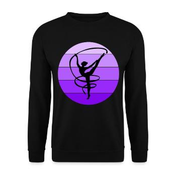 Gymnastique rythmique Ruban Gymnaste Fille Vintage - Sweat-shirt Unisexe - noir - Devant - Alina (178cm) & Michal (187cm)