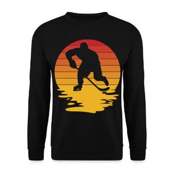Hockey sur glace Hockey Joueur de hockey sur glace Équipe de hockey sur glace - Sweat-shirt Unisexe - noir - Devant - Alina (178cm) & Michal (187cm)