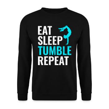 Power Tumbling Gymnastics Gymnast Acrobatics Funny - Unisex Sweatshirt - black - Front - Alina (178cm) & Michal (187cm)