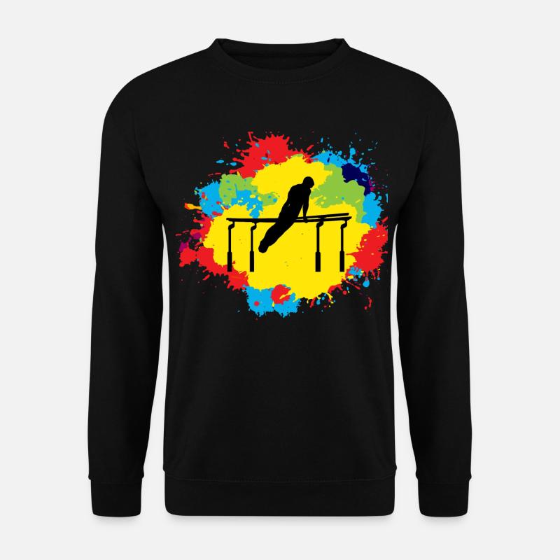 Kunstturnen Parallelbalken Aquarell - Unisex Pullover - Schwarz