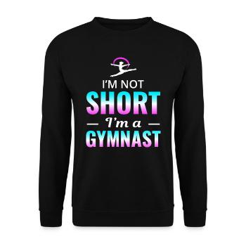 Gymnastik Turner Trampolin Taumelnde Akrobatik - Unisex Pullover - Schwarz - Vorne - Alina (178cm) & Michal (187cm)