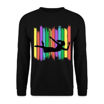 Pole Sport Dance Dancer Competition Acrobatics - Unisex Sweatshirt - black - Front - Alina (178cm) & Michal (187cm)