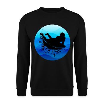 Bodyboard Bodyboarder Surf Sea Water Sport - Sweat-shirt Unisexe - noir - Devant - Alina (178cm) & Michal (187cm)