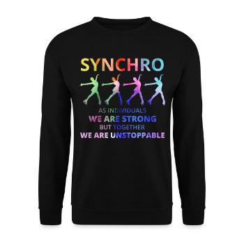 Synchro Synchron Eiskunstlauf Eiskunstläufer - Unisex Pullover - Schwarz - Vorne - Alina (178cm) & Michal (187cm)