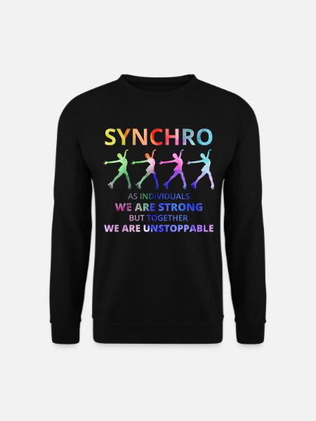 Synchro Synchron Eiskunstlauf Eiskunstläufer - Unisex Pullover - Schwarz