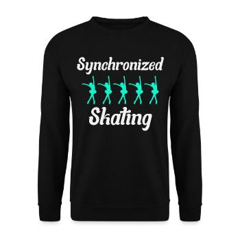 Synchro Synchron Eiskunstlauf Eiskunstläufer - Unisex Pullover - Schwarz - Vorne - Alina (178cm) & Michal (187cm)