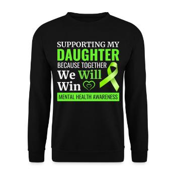 Mental Health Awareness - Unisex Sweatshirt - black - Front - Alina (178cm) & Michal (187cm)