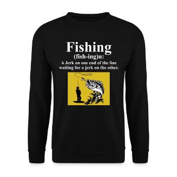 Pêcheur Amateur de poissons Pêcheurs Humour drôle - Sweat-shirt Unisexe - noir - Devant - Alina (178cm) & Michal (187cm)
