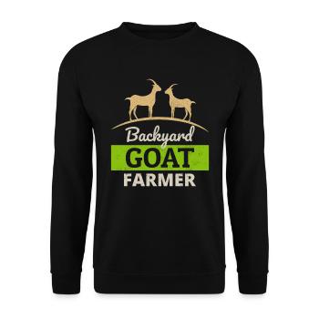 Backyard Goat Farmer Animal Farming Farm Funny - Unisex Sweatshirt - black - Front - Alina (178cm) & Michal (187cm)