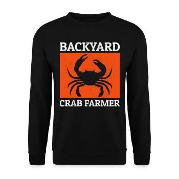Backyard Crab Farmer Animal Farming Farm Funny - Unisex Sweatshirt - black - Front - Alina (178cm) & Michal (187cm)