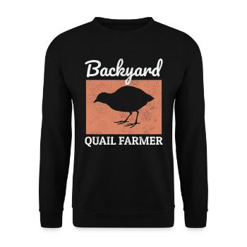 Backyard Farmer Quail Breeding Farming Farm Funny - Unisex Sweatshirt - black - Front - Alina (178cm) & Michal (187cm)