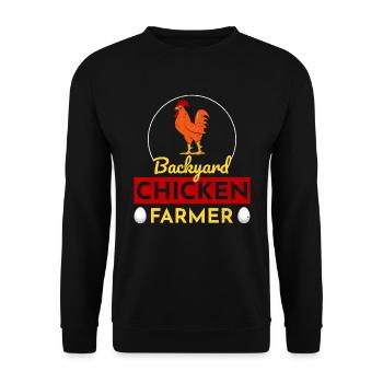 Backyard Chicken Farmer Animal Farming Farm Funny - Unisex Sweatshirt - black - Front - Alina (178cm) & Michal (187cm)